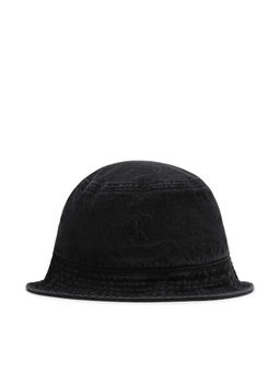 Calvin Klein - Solid Black Cotton Bucket Hat