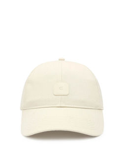 Calvin Klein - Logo Off White Cotton Baseball Cap