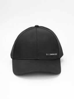 Calvin Klein - Solid Black Cotton Baseball Cap