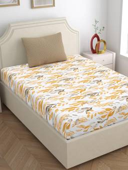 Home Ecstasy - Cotton Bedsheet With Pillow Cover Brown (Single)
