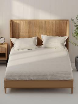 KOPA - Microfibre Fitted Sheet and Pillow Covers Beige (Double)