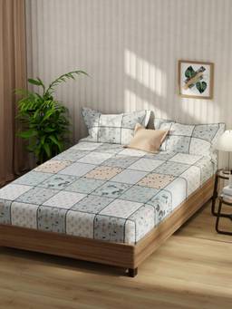 KOPA - Microfibre Double Bedsheet with Pillow Covers Multi-Color (King)