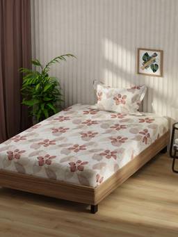 KOPA - Microfibre Single Bedsheet with Pillow Cover Peach (Single)