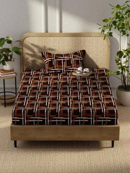 KOPA - Microfibre Single Bedsheet with Pillow Cover Brown (Single)