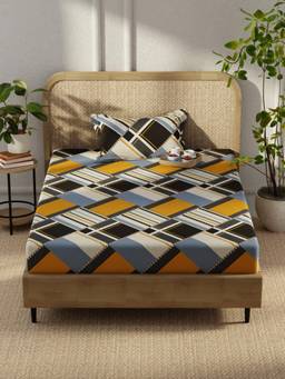 KOPA - Microfibre Single Bedsheet with Pillow Cover Multi-Color (Single)