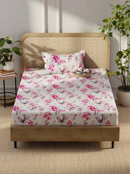 KOPA - Microfibre Single Bedsheet with Pillow Cover Pink (Single)