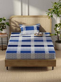 KOPA - Microfibre Single Bedsheet with Pillow Cover Blue (Single)