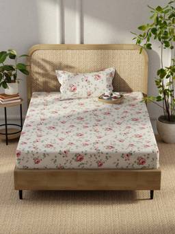 KOPA - Microfibre Single Bedsheet with Pillow Cover Multi-Color (Single)