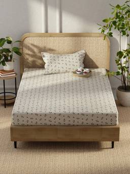 KOPA - Microfibre Single Bedsheet with Pillow Cover Cream (Single)