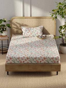 KOPA - Microfibre Single Bedsheet with Pillow Cover Multi-Color (Single)
