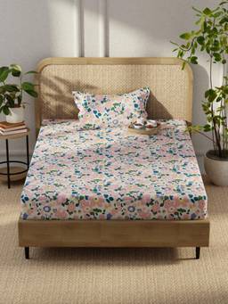 KOPA - Microfibre Single Bedsheet with Pillow Cover Pink (Single)