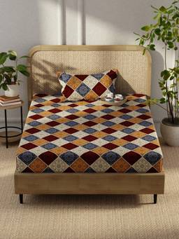 KOPA - Microfibre Single Bedsheet with Pillow Cover Multi-Color (Single)