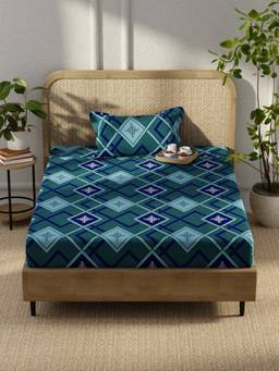 KOPA - Microfibre Single Bedsheet with Pillow Cover Blue (Single)