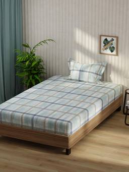 KOPA - Microfibre Single Bedsheet with Pillow Cover Blue (Single)