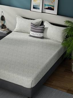 Nautica - Cotton Double Bedsheet with Pillow Covers Green (King)