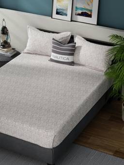 Nautica - Cotton Double Bedsheet with Pillow Covers Mauve (King)
