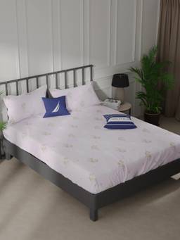 Nautica - Cotton Double Bedsheet with Pillow Covers Lavender (King)