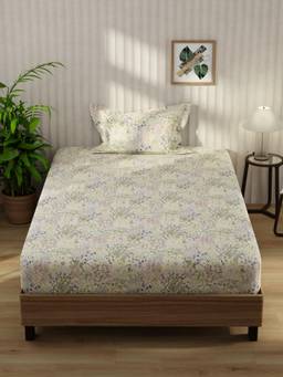 KOPA - Microfibre Single Bedsheet with Pillow Cover Multi-Color (Single)