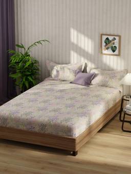 KOPA - Microfibre Double Bedsheet with Pillow Covers Multi-Color (King)