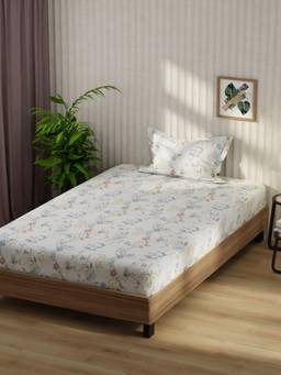 KOPA - Microfibre Single Bedsheet with Pillow Cover Multi-Color (Single)