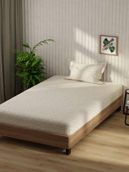 KOPA - Microfibre Single Bedsheet with Pillow Cover Cream (Single)