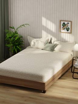 KOPA - Microfibre Double Bedsheet with Pillow Covers Cream (King)
