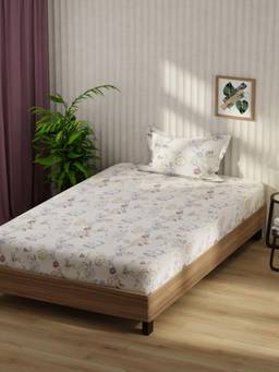 KOPA - Microfibre Single Bedsheet with Pillow Cover Multi-Color (Single)