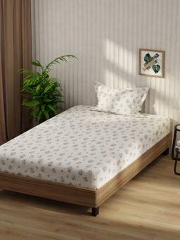 KOPA - Microfibre Single Bedsheet with Pillow Cover Off White (Single)