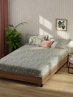 KOPA - Microfibre Double Bedsheet with Pillow Covers Grey (King)