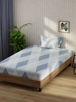 KOPA - Microfibre Single Bedsheet with Pillow Cover Blue (Single)