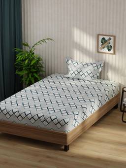 KOPA - Microfibre Single Bedsheet with Pillow Cover Blue (Single)