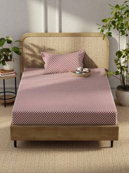 KOPA - Microfibre Single Bedsheet with Pillow Cover Maroon (Single)