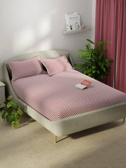 KOPA - Microfibre Double Bedsheet with Pillow Covers Maroon (Double)