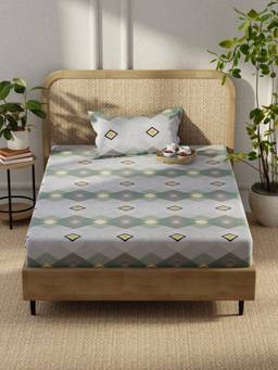 KOPA - Microfibre Single Bedsheet with Pillow Cover Multi-Color (Single)