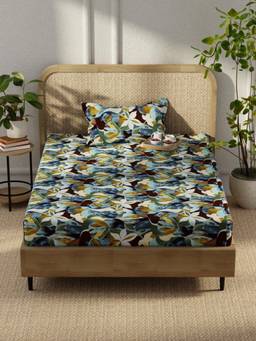 KOPA - Microfibre Single Bedsheet with Pillow Cover Multi-Color (Single)