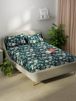 KOPA - Microfibre Double Bedsheet with Pillow Covers Green (Double)