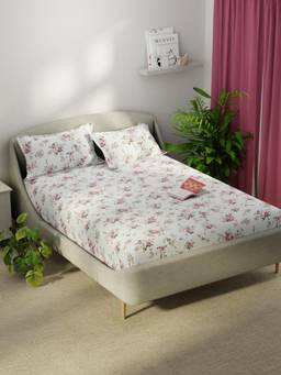 KOPA - Microfibre Double Bedsheet with Pillow Covers Multi-Color (Double)