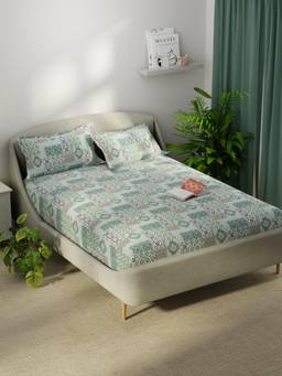 KOPA - Microfibre Double Bedsheet with Pillow Covers Multi-Color (Double)