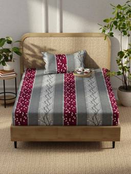 KOPA - Microfibre Single Bedsheet with Pillow Cover Multi-Color (Single)