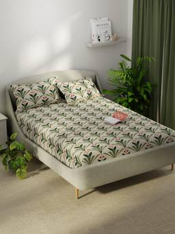KOPA - Microfibre Double Bedsheet with Pillow Covers Multi-Color (Double)