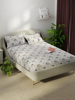 KOPA - Microfibre Double Bedsheet with Pillow Covers Multi-Color (Double)