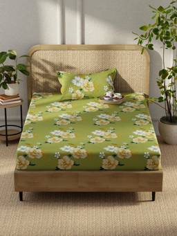 KOPA - Microfibre Single Bedsheet with Pillow Cover Multi-Color (Single)