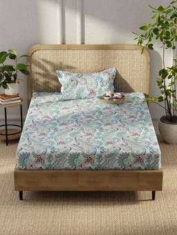 KOPA - Microfibre Single Bedsheet with Pillow Cover Multi-Color (Single)