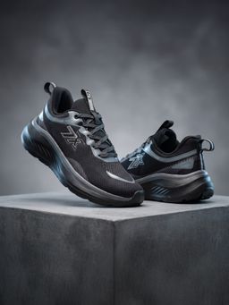 LIBERTY - LEAP7X ACTO113E Black Sports Lacing Running Shoes for Men