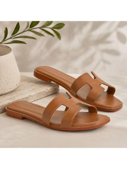 MIORAH - Diana Women Tan Leather French Flats
