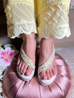 Sandal Stories - Moonlit White Pearl Heels