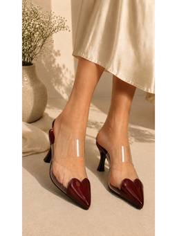 Sandal Stories - Cherry Maroon Luxe Pointed Mules