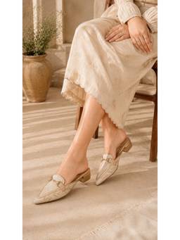 Sandal Stories - Gold Maison Elise Mules