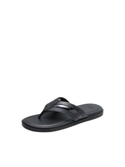 Rare Rabbit - Men Nate Black Leather Sandals