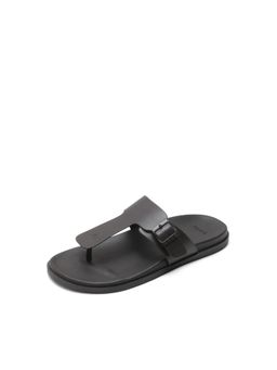 Rare Rabbit - Men Tee Dark Coorg Coffee Brown Leather Sandals